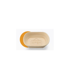 Форма для расстойки хлеба Trgopek из ротанга, овальная с гравировкой, 280х210х90 мм