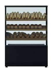 Витрина нейтральная Carboma KC70 N 0,6-2 LIGHT Bread 9006-9005 (без стекла) (Хлебная 0,6 Carboma Cube ТЕХНО)