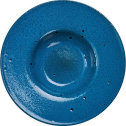 Тарелка Борисовская Керамика «Млечный путь голубой»; 0,5л; D310, H55мм, фарфор; голубой, черный