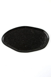 Тарелка овальная волнообразная Porland Black Moss 27 см 116427