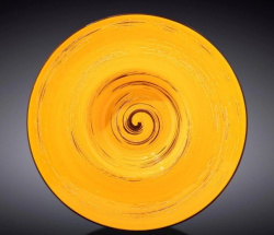 Тарелка Wilmax Spiral желтая 200 мл, D 240 мм