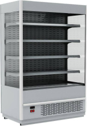 Холодильная горка гастрономическая Carboma FC20-07 VM 1,3-2 (Carboma Cube 1930/710 ВХСп-1,3) (9006-9005 цвет серо-черный)