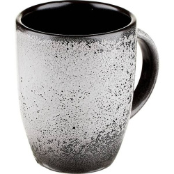 Чашка Борисовская Керамика «Млечный путь»; 300мл; D80, H105мм, фарфор; белый, черный