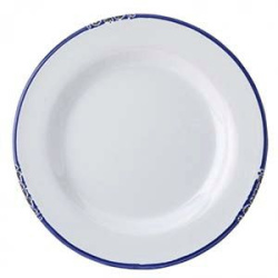 Тарелка мелкая Utopia Avebury Blue керамика белый, синий, D 200, H 23 мм