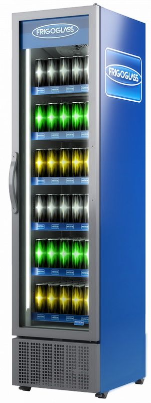 Шкаф холодильный Frigoglass Smart 360 (R290) (сер.корпус, бел.кабинет, сер.рамка дв., 1Led, 5полок, 5ЦД)