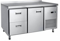 Стол холодильный Abat СХС-70-01 неохлаждаемая столешница с бортом (дверь, ящики 1/2)