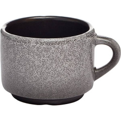 Чашка Борисовская Керамика кофейная «Млечный путь»; 80мл, фарфор; белый, черный