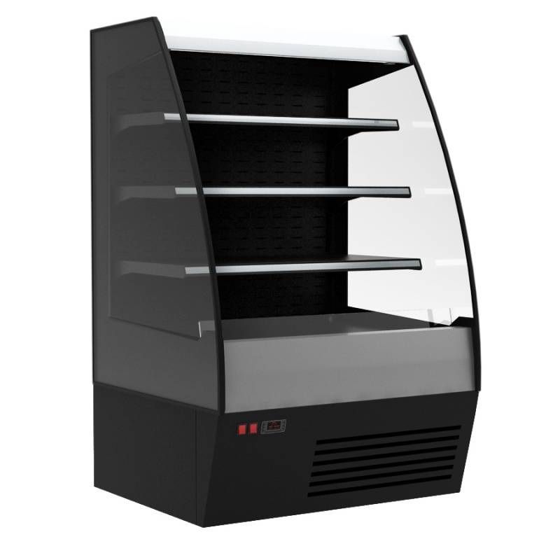 Холодильная горка гастрономическая Carboma F16-08 VM 1, 9-2 0020 стеклопакет (Carboma 1600/875 ВХСп-1, 9, цвет по схеме, фронт стандартный цвет)