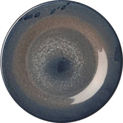 Тарелка Борисовская Керамика «Пати», D20, H2см; фарфор; серый, синий