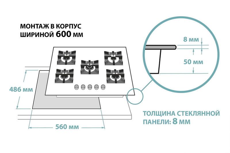 Варочная панель газовая GEFEST ПВГ 2342 К12