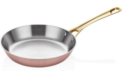 Сковорода для подачи Altin Basak Multi-Metal Copper розово-золотая 1,40 л, D 240 мм, H 42,6 мм