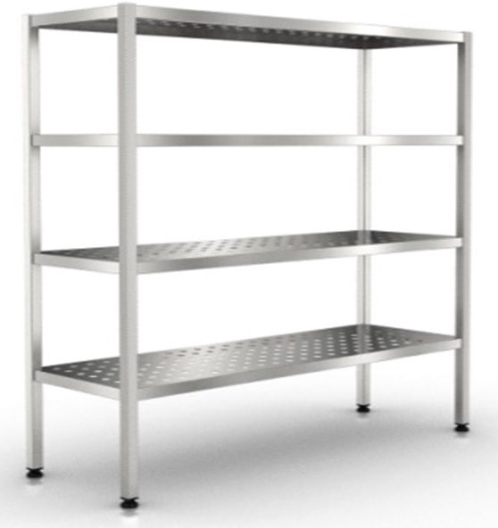 Стеллаж прямой перфорированный ROSINOX СНС-Р 14/4/16-4 ПП (высота 1600)