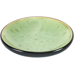 Тарелка Serax Pure D75 мм, H15 мм зелено-черная, керамика