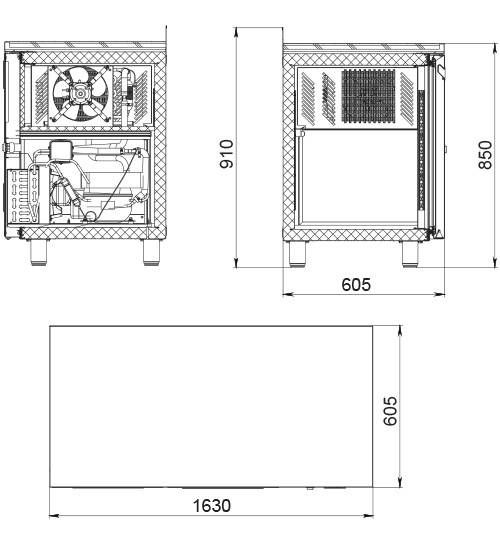 Стол холодильный POLAIR TM3GN-012-GC