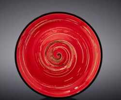 Блюдце Wilmax Spiral красное D 140 мм