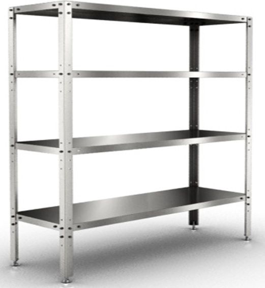 Стеллаж прямой сплошной ROSINOX СРСо 9/4/16-4 (высота 1600)