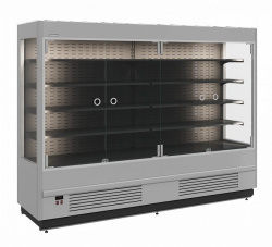 Холодильная горка гастрономическая Carboma FC20-07 VM 2,5-1 LIGHT (фронт X0, цвет по схеме, фронт стандартный цвет)