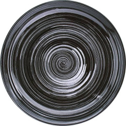 Тарелка Борисовская Керамика «Маренго» мелкая; D260, H25мм, керамика, черный, серый