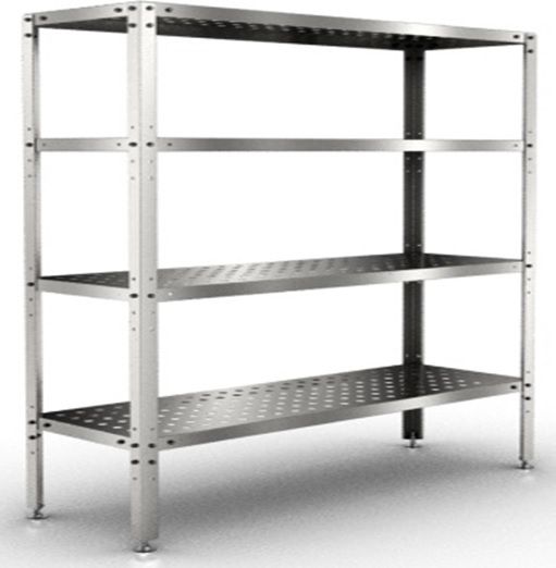 Стеллаж прямой перфорированный ROSINOX СРСо 20/4/16-4 ПП (высота 1600)
