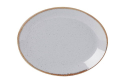 Тарелка 30 см овальная серый Porland