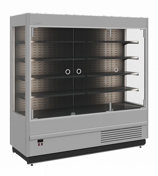 Холодильная горка гастрономическая Carboma FC20-07 VM 1, 9-1 LIGHT (фронт X0, цвет по схеме, фронт стандартный цвет)