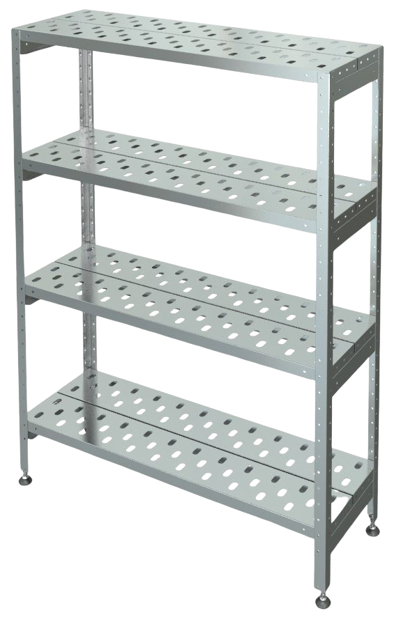 Стеллаж прямой решетчатый МариХолодМаш С-5Р-0, 5/1, 5/1, 8 нерж.