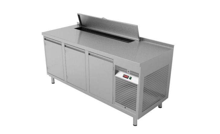 Стол для салатов Gastrolux СОСБ3-186/3Д/Sр c вырезом под GN