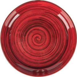 Тарелка Борисовская Керамика мелкая; D=18см, керамика; красный