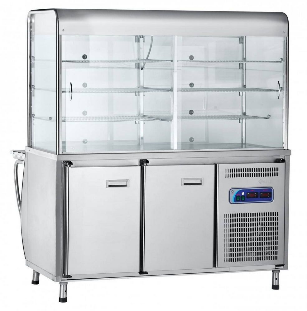 Прилавок-витрина холодильный Abat ПВВ (Н)-70М-С-ОК с охлаждаемой камерой