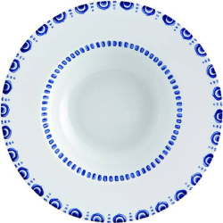 Тарелка Vista Alegre, D 24см, для пасты; фарфор; белый, синий
