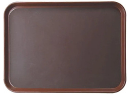 Поднос прорезиненный ProHotel коричневый L 455 мм, B 355 мм