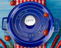 Кастрюля LAVA Premium 4,49 л, D 240 мм, H 125 мм синяя