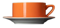 Чайная пара Corone Gusto оранжевая 300 мл