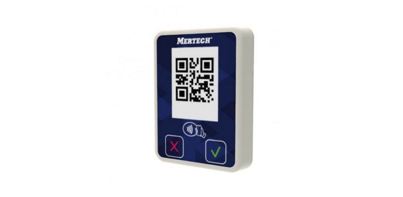 Терминал оплаты СБП MERTECH Mini (NFC, QR, 2, 4 inch), белый/синий