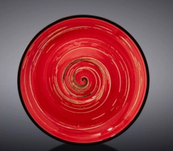 Блюдце Wilmax Spiral красное D 120 мм