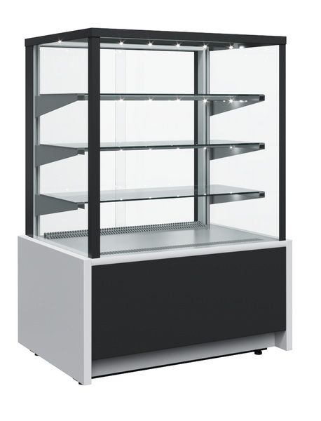 Витрина кондитерская Carboma KC70 VH 1, 3-1 LIGHT Chocolate 9006-9005 (ВХСв-1, 3д Сarboma Cube ТЕХНО для шоколада)