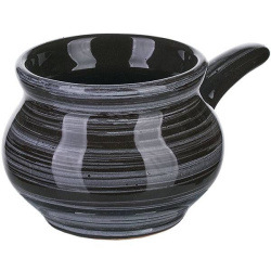 Кокотница Борисовская Керамика «Маренго»; 250мл; D9см, керамика; черный, серый