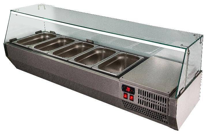 Холодильная витрина для ингредиентов POLAIR VT2v-G (1/4)