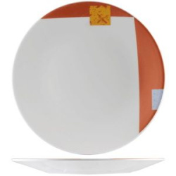 Тарелка Steelite Zen бело-оранжевая D 152 мм. H 150 мм.