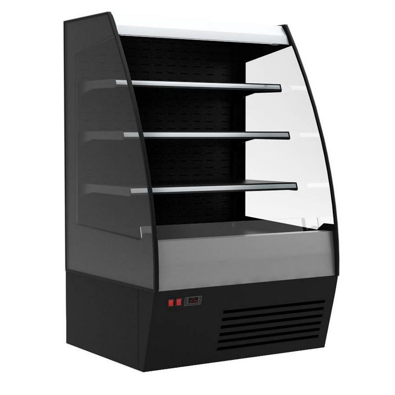 Холодильная горка гастрономическая Carboma F16-08 VM 1, 3-2 0020 стеклопакет (Carboma 1600/875 ВХСп-1, 3, цвет по схеме, фронт стандартный цвет)