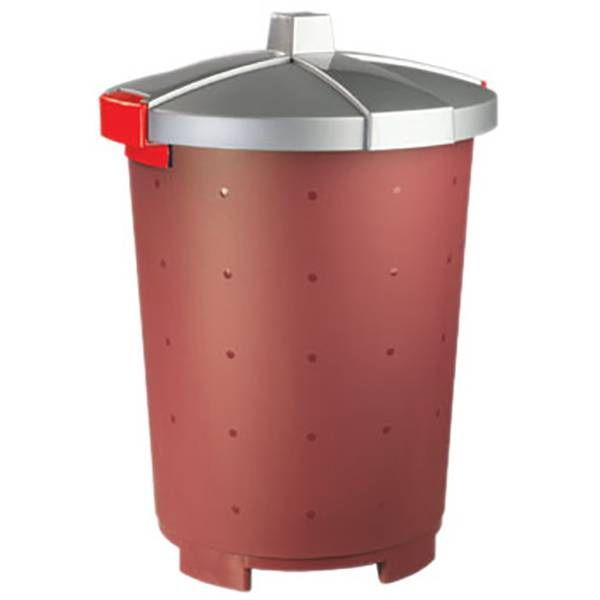 Контейнер мусорный RESTOLA 25 л, D 350 мм, H 450 мм красный