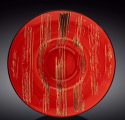 Тарелка Wilmax Scratch красная 250 мл, D 270 мм