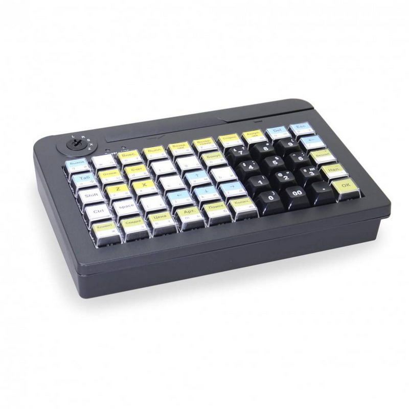 Программируемая клавиатура MERTECH KB-50 USB черная c ридером магнитных карт на 1-3 дорожки