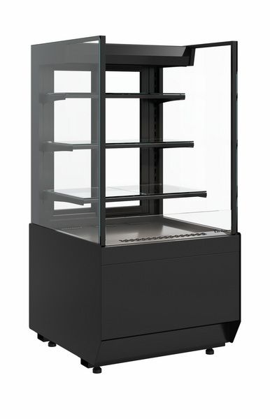 Витрина кондитерская Carboma KC70 VM 0, 9-2 STANDARD открытая, прямая боковина (версия 2.0) (9005)