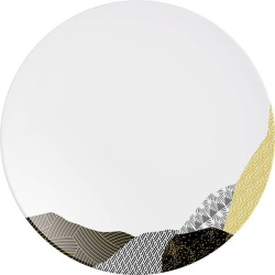 Тарелка Chef&Sommelier Fragment Ambre фарфор, белый, желт., D 25,5 см