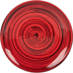 Тарелка Борисовская Керамика мелкая; D22, H2см, керамика, красный