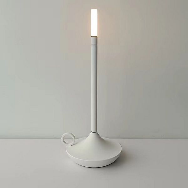 Светильник настольный беспроводной MGline LED CANDLE D 110 мм, H 255 мм белый