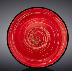 Блюдце Wilmax Spiral красное D 150 мм