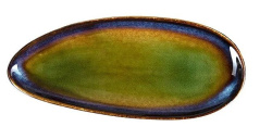 Блюдо Corone Verde сине-зеленое L 260 мм, B 115 мм