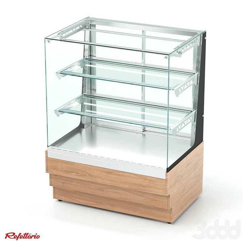 Витрина кондитерская тепловая Refettorio Crystal RKH32A (статика) закрытая (2 полки) 1250x700x1320мм